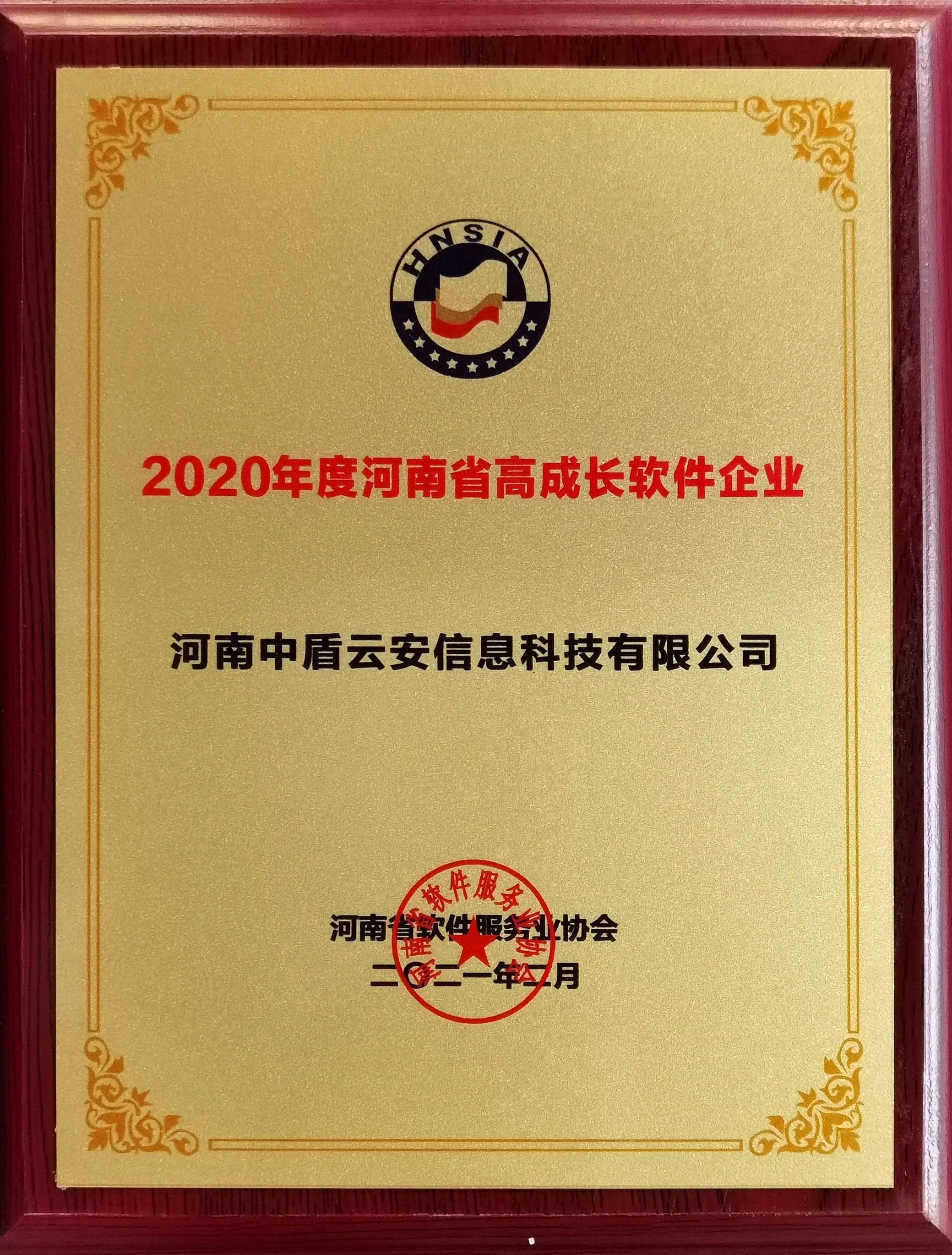 2020年度高成长软件企业